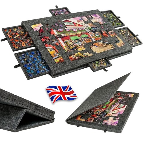Tilting puzzle board with - puzzle,