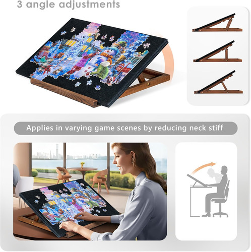 Foldable jigsaw puzzle board - foldable,